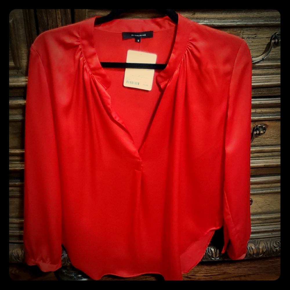 Womens Red Blouse NWT